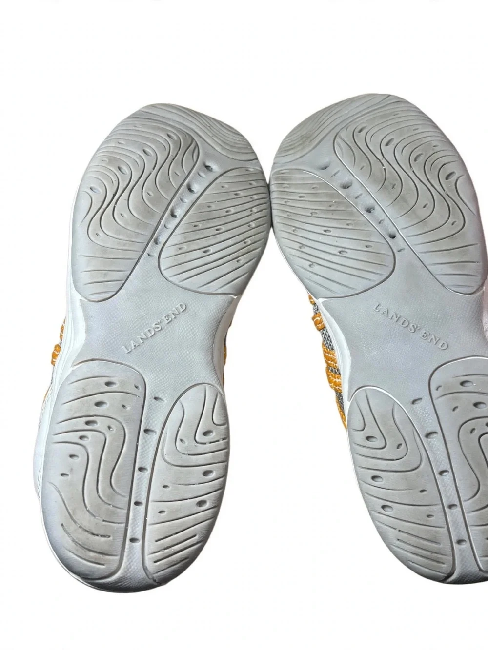 Women's Lightweight Mesh Athletic Sneakers - White & Yellow